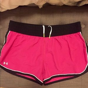 Under Armour hot pink workout shorts!